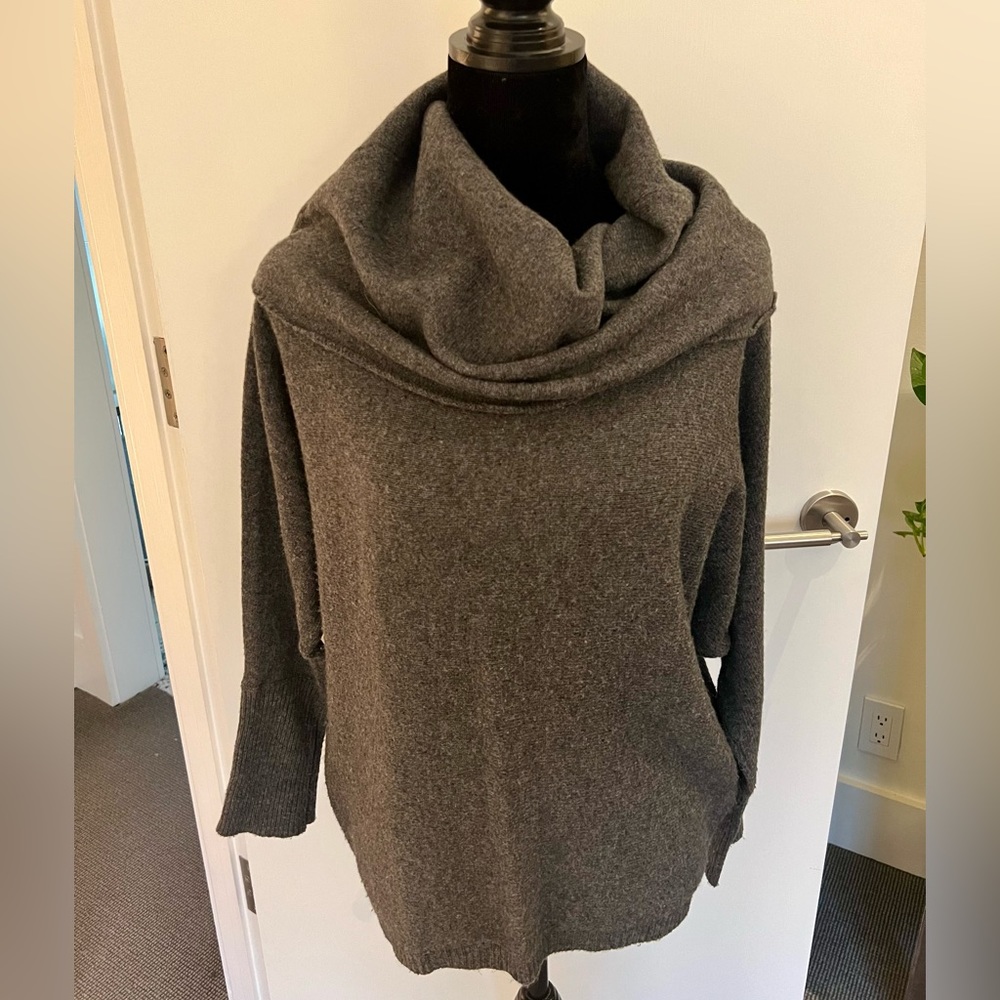 Buffalo cowl neck sweater with batwing sleeves